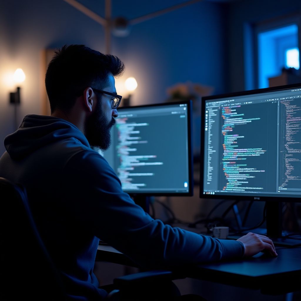 Equipo de desarrollo trabajando